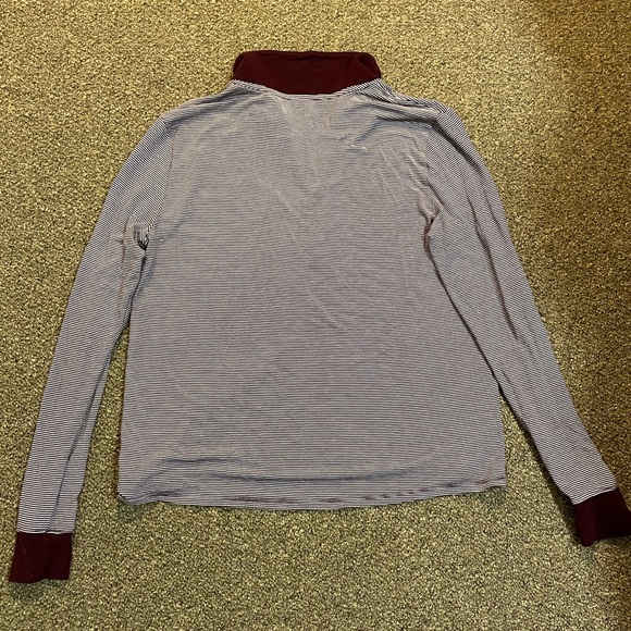 Striped American Eagle Long Sleeve Collared Shirt - Picture 4 of 4